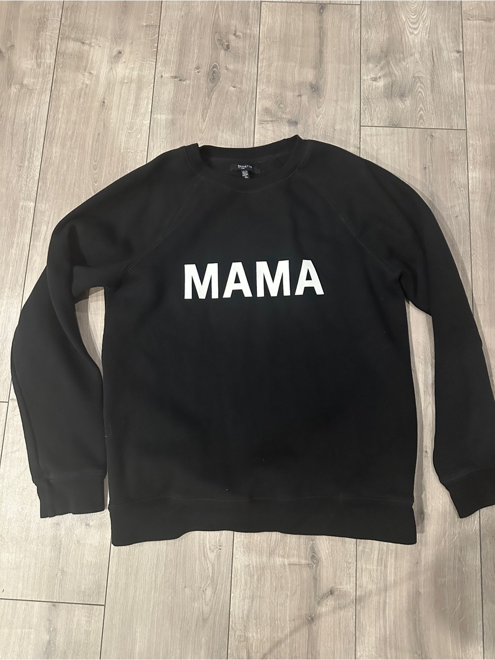 Brunette the Label M/L Black MAMA Crewneck Sweatshirt